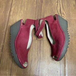 Fly London Yala Wedge‎ Heels Shoes Sandal Women Size 8